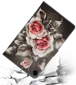 Чохол для планшета BeCover for Samsung Tab A9 X115 - Smart Case Black Rose (711266)