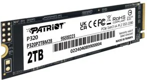 Фото: SSD-накопичувач Patriot P320 2280 PCIe 3.0 x4 NVMe 2TB (P320P2TBM28) № 2 | KTC