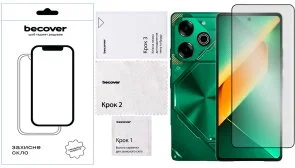 Фото: Захисне скло BeCover for Tecno Pova 6 Neo LI6 - Black (711581) № 6 | KTC