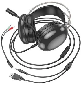 Фото: Навушники Hoco W109 Rich Black (6942007609005) № 4 | KTC