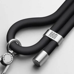Фото: Ремінець для смартфону ArmorStandart Silicone Rope Titanium Black with Grey holder (ARM76273) № 2 | KTC