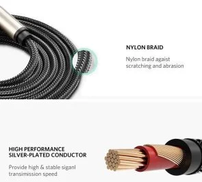 Фото: Кабель UGREEN AV128 Jack 6.35mm / Jack 6.35mm 2m Gray (UGR-10638) № 6 | KTC