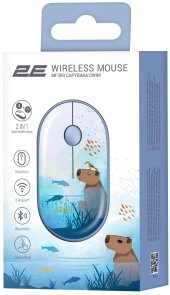 Миша 2E MF300 Capybara Swim Silent Wireless Blue (2E-MF300WCAPIBARABL)