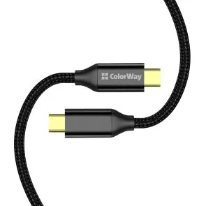 Фото: Кабель ColorWay 5A 100W Type-C / Type-C 1m Black (CW-CBPDCC062-BK) № 2 | KTC
