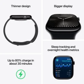 Фото: Смарт годинник Apple Watch Series 10 GPS 42mm Jet Black Aluminium Case with Ink Sport Loop (MWWG3) № 3 | KTC