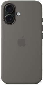 for iPhone 16 - Silicone Case with MagSafe Stone Gray