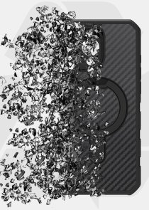 for iPhone 16 Pro Max - FORCE R CARBON W with MagSafe Black