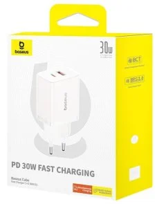 Фото: Зарядний пристрій Baseus Cube Fast Charger 30W Moon White (P10111404213-00) № 3 | KTC
