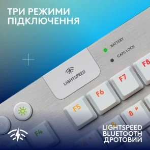 Фото: Клавіатура Logitech G915 X TKL Lightspeed Tactile US/UA Wireless White (920-012737) № 7 | KTC