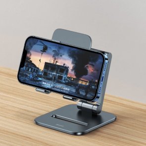 Універсальний тримач Baseus Desktop Biaxial Foldable Metal Stand for Phones Grey (LUSZ000013)