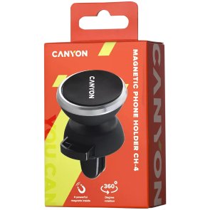 Кріплення для мобільного телефону Canyon CH-4 Vent Magnetic Black (CNE-CCHM4)