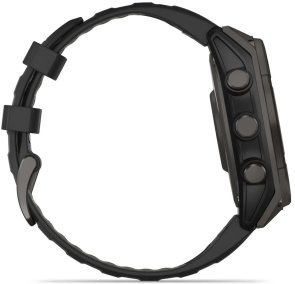 Смарт годинник Garmin Fenix 8 - 47 mm Solar Sapphire Carbon Gray DLC Titanium with Black/Pebble Gray Silicone Band (010-02906-11)