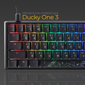 Клавіатура Ducky One 3 Mini Cherry MX Brown RGB ENG/UKR Black (DKON2161ST-BUAPXCLAWSC1)