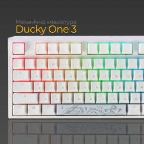 One 3 Cherry MX Silent Red RGB ENG/UKR White