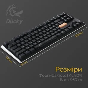Фото: Клавіатура Ducky One 3 TKL Cherry MX Brown RGB ENG/UKR Black (DKON2187ST-BUAPXCLAWSC1) № 12 | KTC