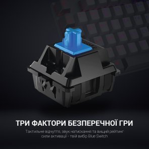 Клавіатура GamePro MK100B Blue Switch LED USB Black