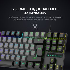 Клавіатура GamePro MK100B Blue Switch LED USB Black