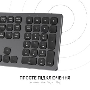 Клавіатура OfficePro SK1550 Wireless Black (SK1550B)