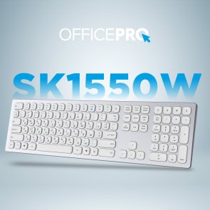 Клавіатура OfficePro SK1550 Wireless White (SK1550W)