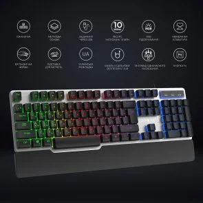 Фото: Клавіатура GamePro GK599 Black № 10 | KTC