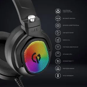 Фото: Гарнітура GamePro HS1300 7.1 RGB Black № 13 | KTC