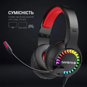 Фото: Гарнітура GamePro HS382 RGB Black № 11 | KTC