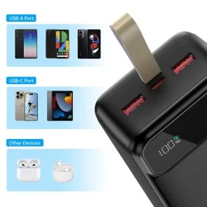 Фото: Батарея універсальна Choetech B730 30000mAh 22.5W Black (B730-ACBK) № 5 | KTC