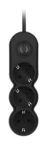 Фото: Мережевий фільтр 2E U03VES3MBK 3/3m Black (2E-U03VES3MBK) № 2 | KTC