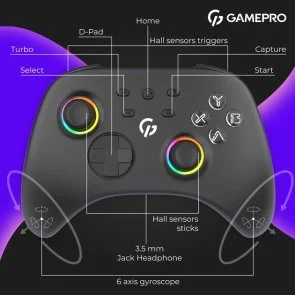 Фото: Геймпад GamePro GPX13B Black № 12 | KTC