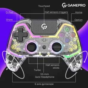 Фото: Геймпад GamePro GPS13T Wireless Transparent № 10 | KTC