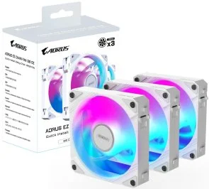Фото: Кулер Gigabyte Aorus EZ Chain Fan 120 Ice 3pcs (GP-ECFAN1203 ICE) № 7 | KTC