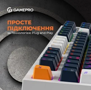 Фото: Клавіатура GamePro MK180W USB White № 15 | KTC