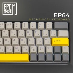 Фото: Клавіатура Epomaker EP64 Mulan Switch Hot-Swap RGB Black (EP64-B-M) № 7 | KTC