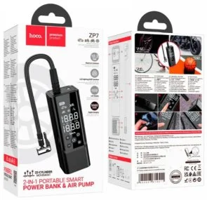 Фото: Автокомпресор Hoco ZP7 Maddy 5000mAh Black (6942007614511) № 2 | KTC
