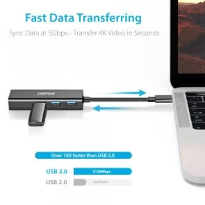 Фото: USB-хаб Choetech HUB-U02 4in1 (HUB-U02-BK) № 2 | KTC