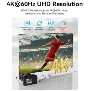 Фото: Кабель Vention v2.0 4K 60Hz HDR Dolby HDMI / MiniHDMI 2m Black (AGHBH) № 5 | KTC