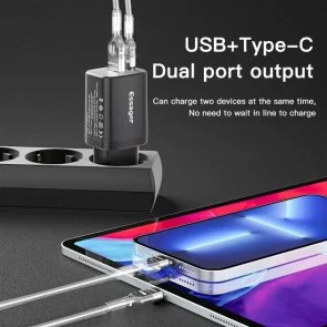 Фото: Зарядний пристрій Essager PD/QC 30W Chager Black (ECTPQS-ZTB01) № 4 | KTC