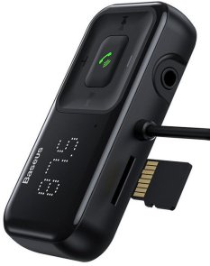  FM-Трансмітер + АЗП Baseus T typed S-16 wireless MP3 car charger Black