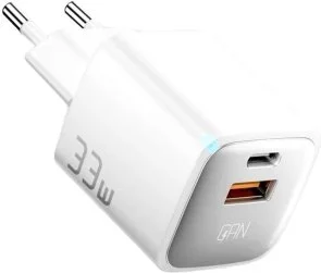 Фото: Зарядний пристрій Essager PoleStar GaN Travel Charger 33W White (ECTAC-JXB02-Z) № 2 | KTC