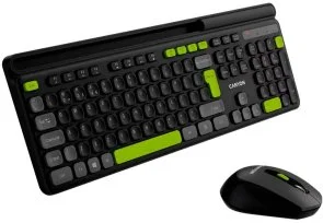 Фото: Комплект клавіатура+миша Canyon HSET-W5 Wireless Black (CNS-HSETW5BK) № 3 | KTC