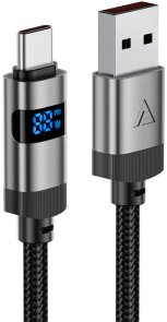 Кабель Acefast C15-04 66W AM / Type-C 1.2m Black (6974316283737)