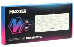 Клавіатура компактна Maxxter KBM-C01W-UA White