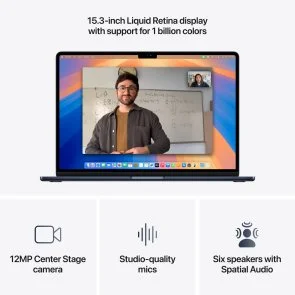 Фото: Ноутбук Apple MacBook Air 15.3 M4 10GPU Midnight (MW1L3) № 6 | KTC