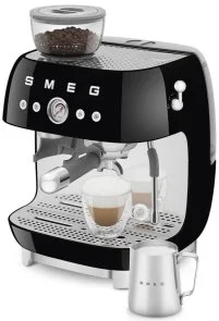Фото: Ріжкова кавоварка Smeg Espresso coffee machine with grinder Black (EGF03BLEU) № 7 | KTC
