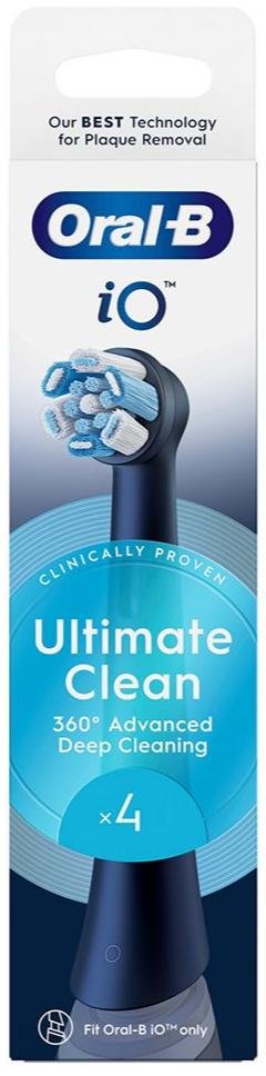 Насадка для зубної щітки Braun Oral-B iO Ultimate Clean RB CBF-4 Black 4 pcs (Ultimate Clean RB CBF-4 Black (4))