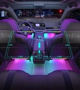 Фото: Набір адаптивного підсвічування Govee H7090 Interior Car Lights RGBIC Bluetooth (H70900D2) № 7 | KTC