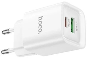 Фото: Зарядний пристрій Hoco C147A Charm QC3.0 PD 20W White (6942007630276) № 4 | KTC