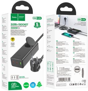 Зарядний пристрій Hoco NS4 Sharp 65W Black (6942007617352)