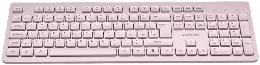Фото: Клавіатура Canyon HKB-W01 UKR/ENG Wireless Beige (CNS-HKBW01BG) № 2 | KTC