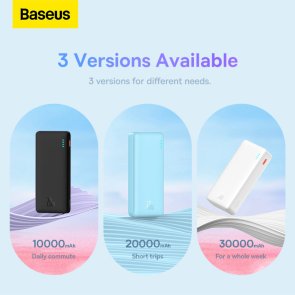 Батарея універсальна Baseus Airpow Fast Charge 10000mAh 20W Black (PPQD090001)
